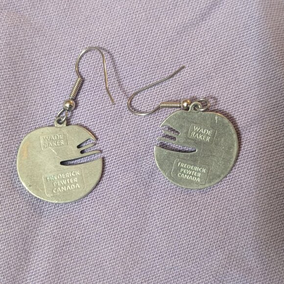 Wade Baker Pewter Earrings Frederick Pewter Canada - Picture 2 of 2